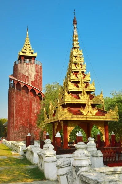 O Palácio Real de Mandalay em Mianmar — Fotografia de Stock