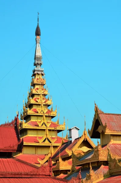 Der königliche palast von mandalay in myanmar — Stockfoto