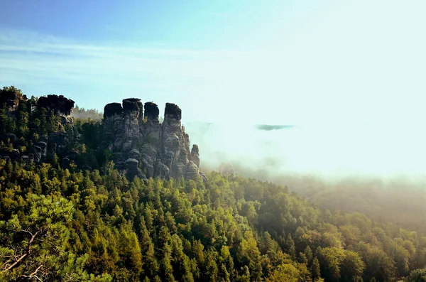 Rock formation Bastei in Saxon Switzerland, Germany — Stock Photo, Image