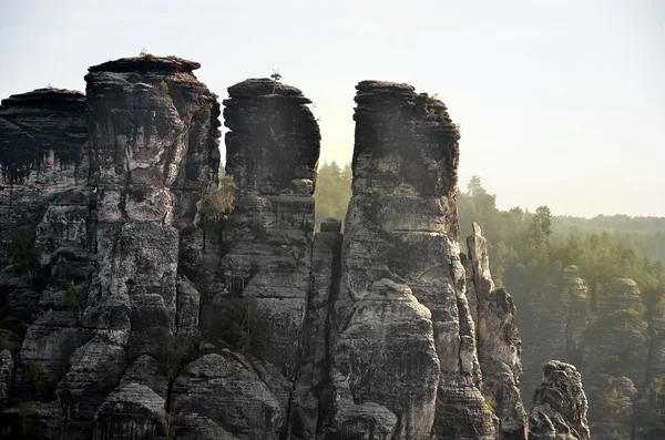 Rock formation Bastei in Saxon Switzerland, Germany — Stock Photo, Image