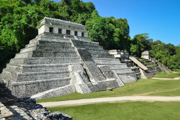 Palenque maya-templene – stockfoto
