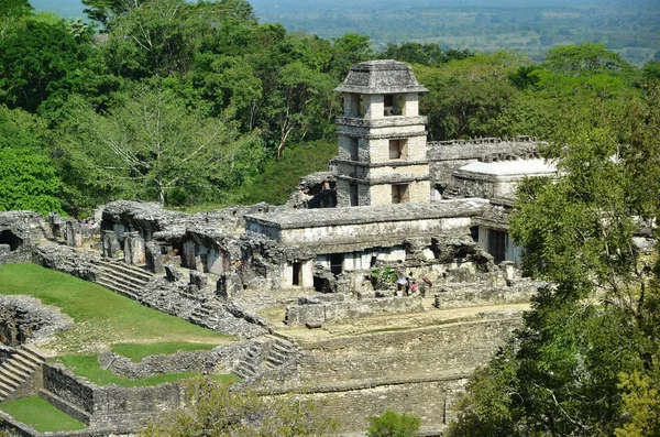 Palenque Torre Maia Antiga os templos do palácio — Fotografia de Stock