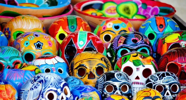 Montón mexicano de cráneos — Foto de Stock