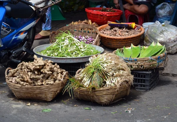 Legumes no mercado em Can Tho — Fotografia de Stock