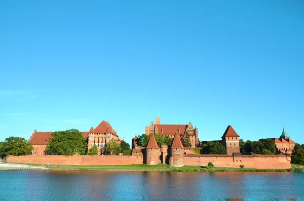 Castelo dos Cavaleiros de Malbork na Polónia (lista do património mundial Unesco ) — Fotografia de Stock