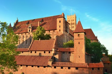 Malbork knights castle in Poland (world heritage list Unesco) clipart