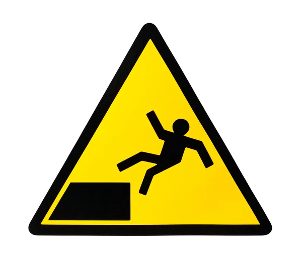 Sign warning for risk of falling — Stock Photo, Image