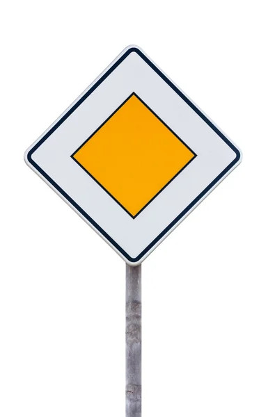 Avrupa öncelik yol işareti — Stok fotoğraf