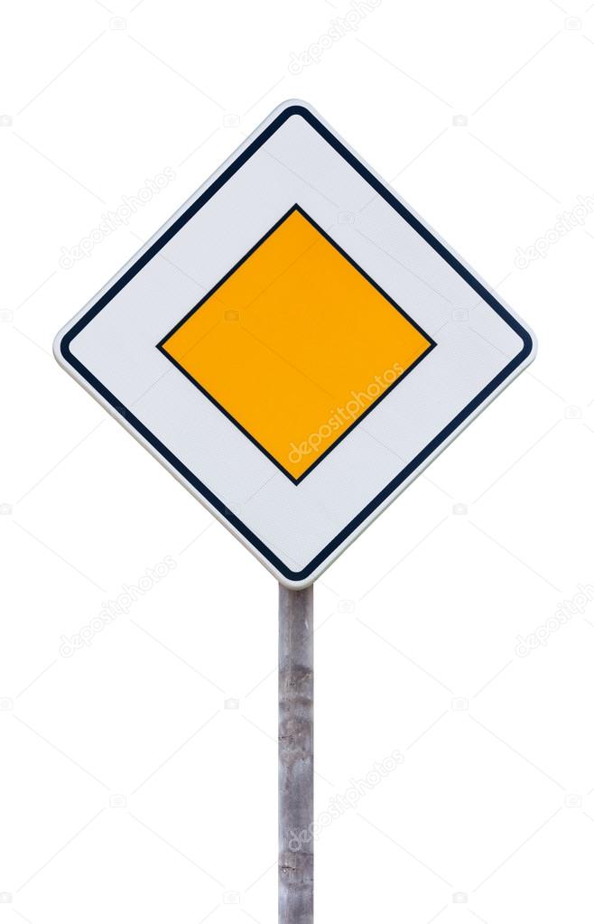 European priority road sign