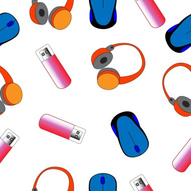 Beyaz arka planda modern aletler. Vektör kusursuz illüstrasyon.