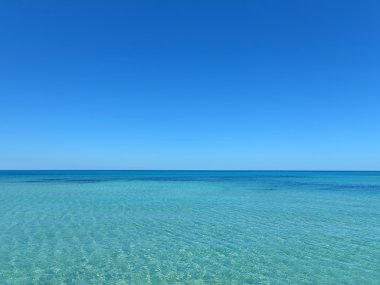 Sadece sakin turkuaz ve mavi deniz