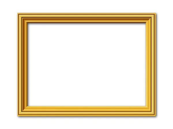 Moldura vetorial dourada isolada em branco — Vetor de Stock