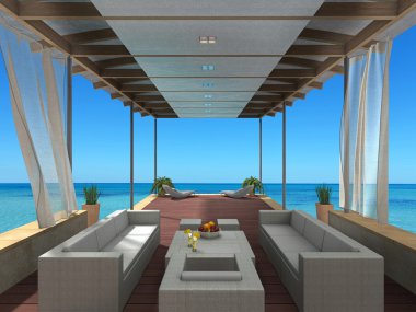 sahil tatil iç Deniz Manzaralı lounge