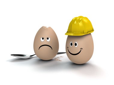 Building site helmet protects you clipart