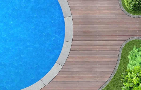 Garden architecture with pool — Stock Photo, Image