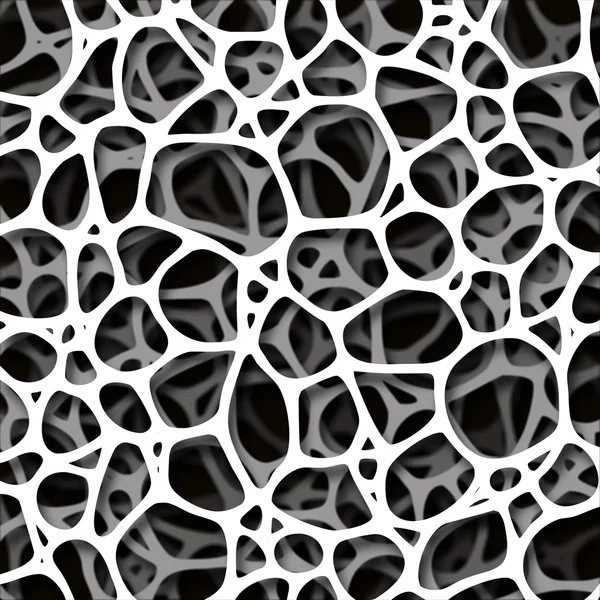 Zwart-wit abstracte cellen kunst achtergrond — Stockfoto
