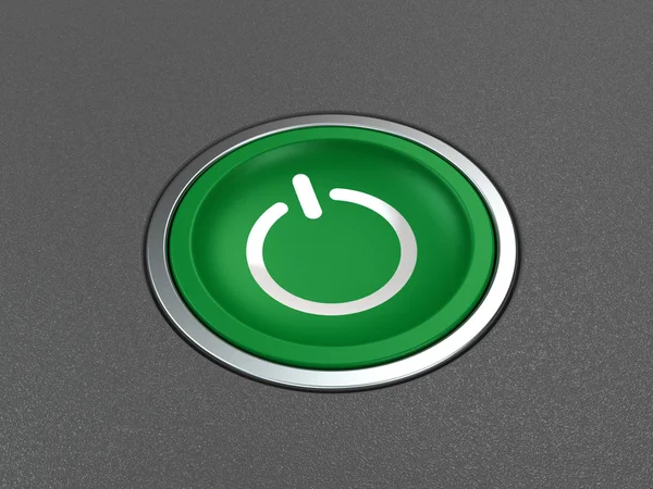 Power button on gray — Stock Photo, Image