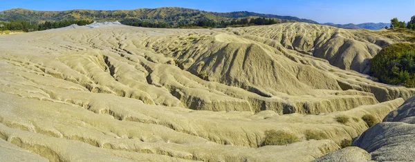 Panorama błotnisty pejzaż pustynia — Zdjęcie stockowe