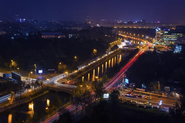 Gece cityscape, Bükreş, 