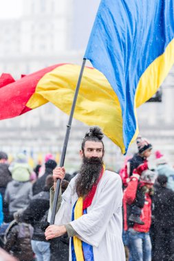 İnci bayrak sallayarak Dacia (eski Romanya) eski sakinleri