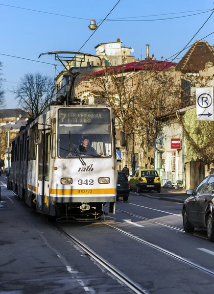 Veřejné dopravní síť autobusů, tramvají a trolejbusů v Buc — Stock fotografie