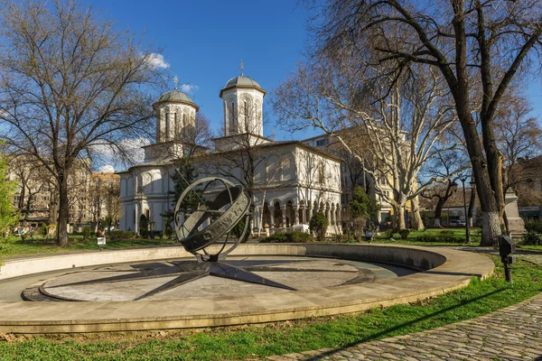 Biserica Sfântului Gheorghe din centrul Bucureștiului la kilometrul 0 — Fotografie, imagine de stoc