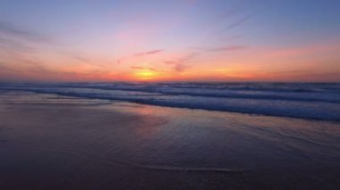 Praia Vale Figueiras Portekiz, güzel gün batımı