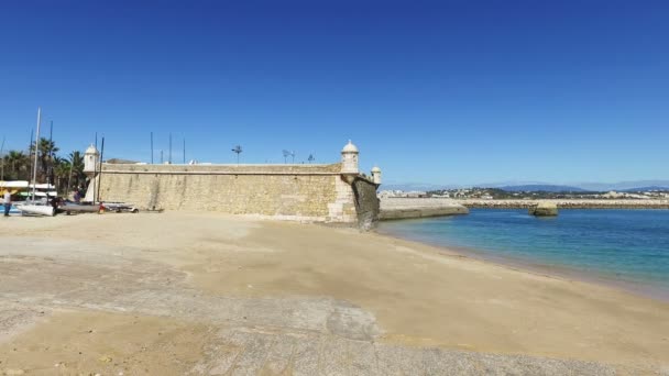 Forte da Bandeira in Lagos Portugal — Stock Video