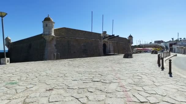 Forte da Bandeira en Lagos Portugal — Vídeo de stock