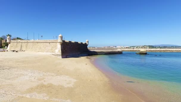 Forte da Bandeira en Lagos Portugal — Vídeos de Stock