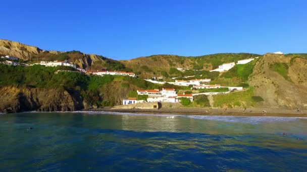 Antena z wioski Arifana w Portugalii — Wideo stockowe