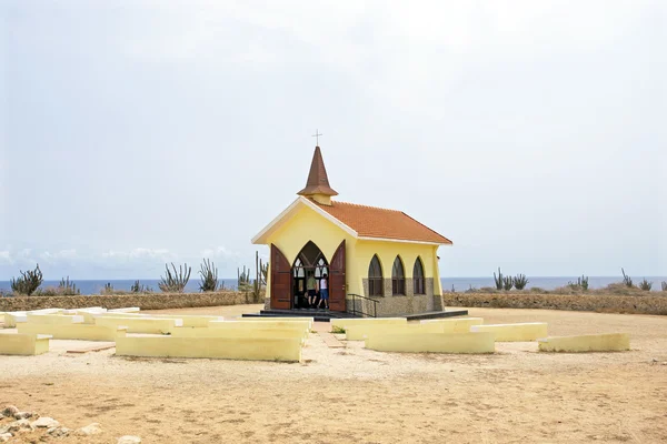 Alto vista kapelle auf aruba insel in der karibik — Stockfoto