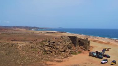 Aruba Island Karayipler üzerinde antik goldmines gelen hava