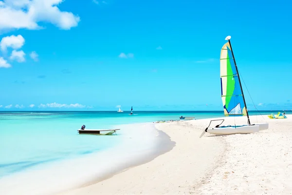 아루바 섬 카리브 해에 피셔맨스 오두막 — 스톡 사진