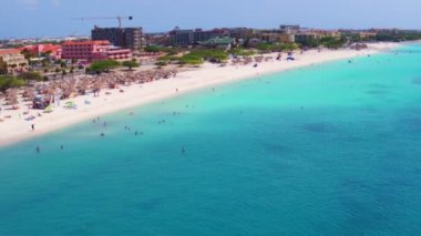 Eagle Beach Aruba Island Karayip Denizi üzerinde hava