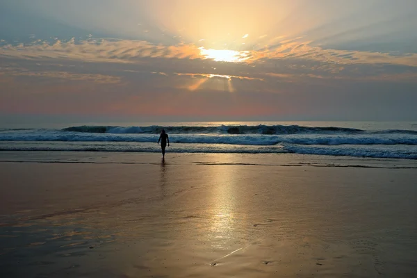 Hermosa puesta de sol en la playa —  Fotos de Stock