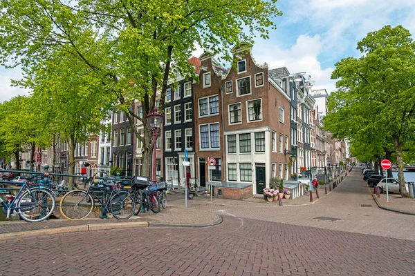 Міська Сцена Амстердама Регулієрсграхті Нідерланди — стокове фото