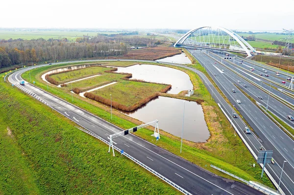 Aérien Jonction Muiderberg Aux Pays Bas — Photo