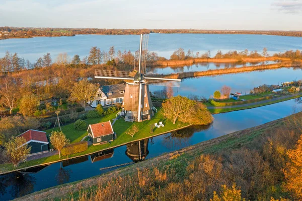 Воздушное Судно Poldermolen Нидерландах — стоковое фото