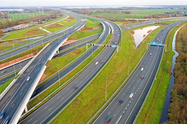 Flyg Från Korsningen Muiderberg Nederländerna — Stockfoto