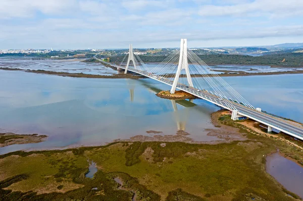 Algarve Portekiz Deki Portimao Köprüsünden Havadan — Stok fotoğraf