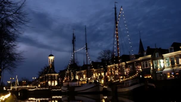 Місто Доккум Нідерландах — стокове відео