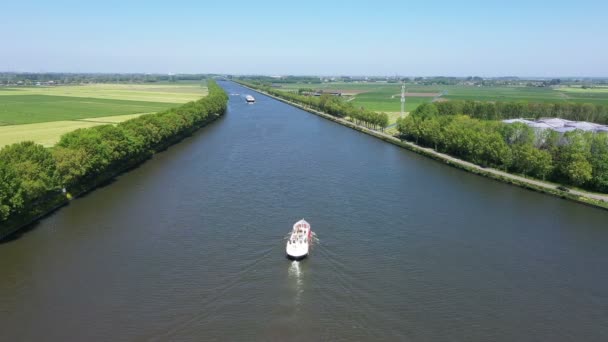Lotnictwo Amsterdam Rijnkanaal Koło Amsterdamu Holandii — Wideo stockowe