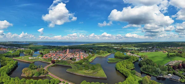 Panorama Aéreo Cidade Medieval Naarden Holanda — Fotografia de Stock