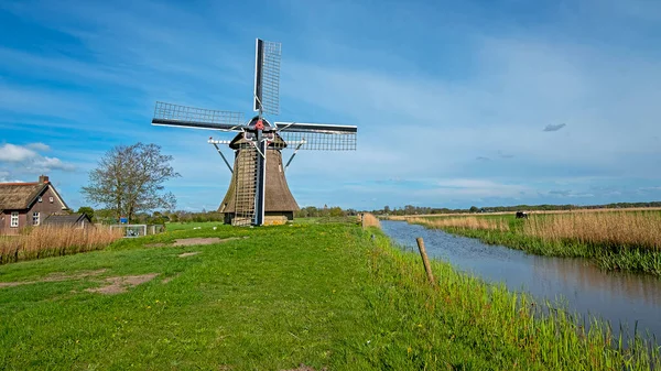 Windmolen Oudkerker Het Platteland Uit Nederland — Stockfoto