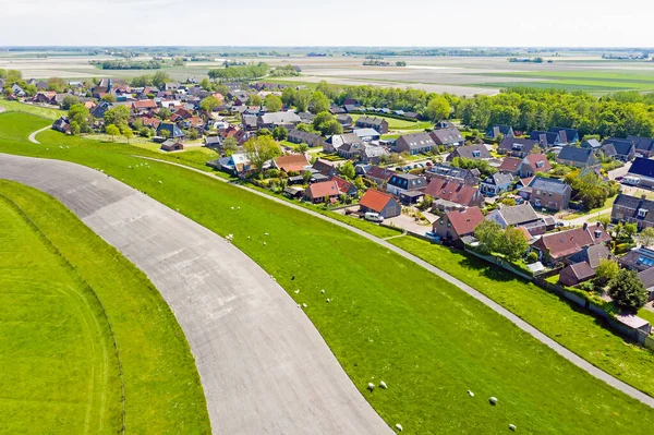 Flygplan Från Byn Moddergat Vid Vadehavet Friesland Nederländerna — Stockfoto