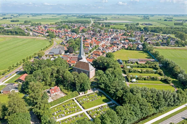 Flygplan Från Byn Holwerd Friesland Nederländerna — Stockfoto