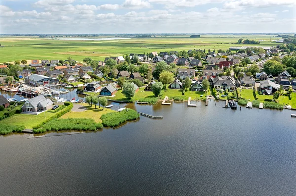 Aerea Dal Villaggio Oudega Frisia Paesi Bassi — Foto Stock