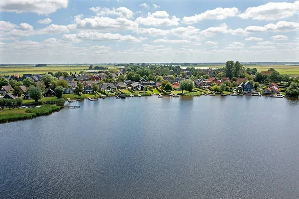 Aerea Dal Villaggio Oudega Frisia Paesi Bassi — Foto Stock