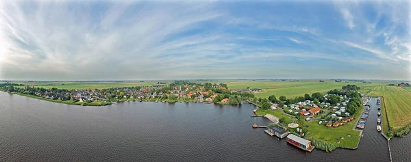 Luchtfoto Uit Het Dorp Oudega Friesland — Stockfoto